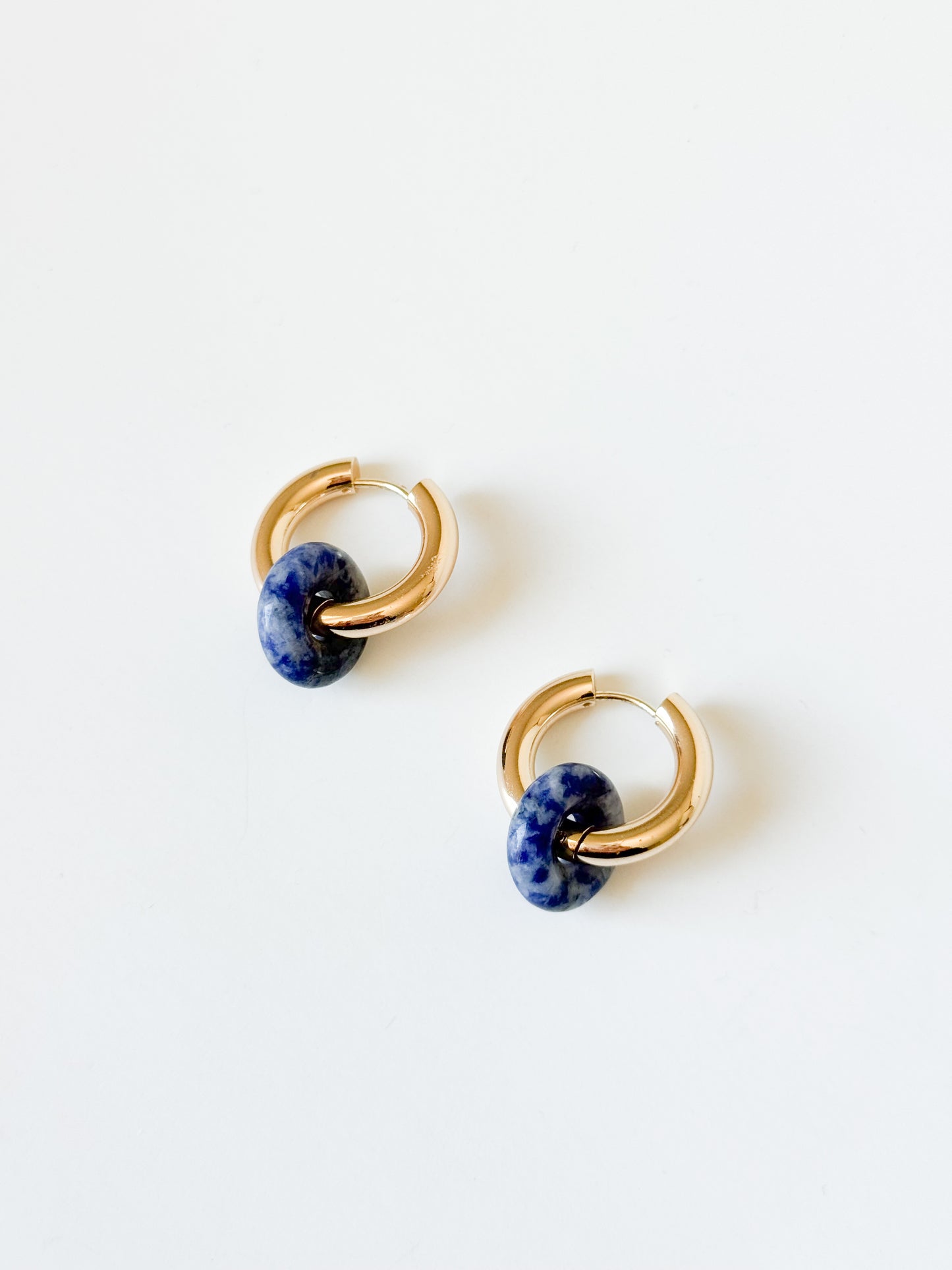 Sodalite Chunky Hoops