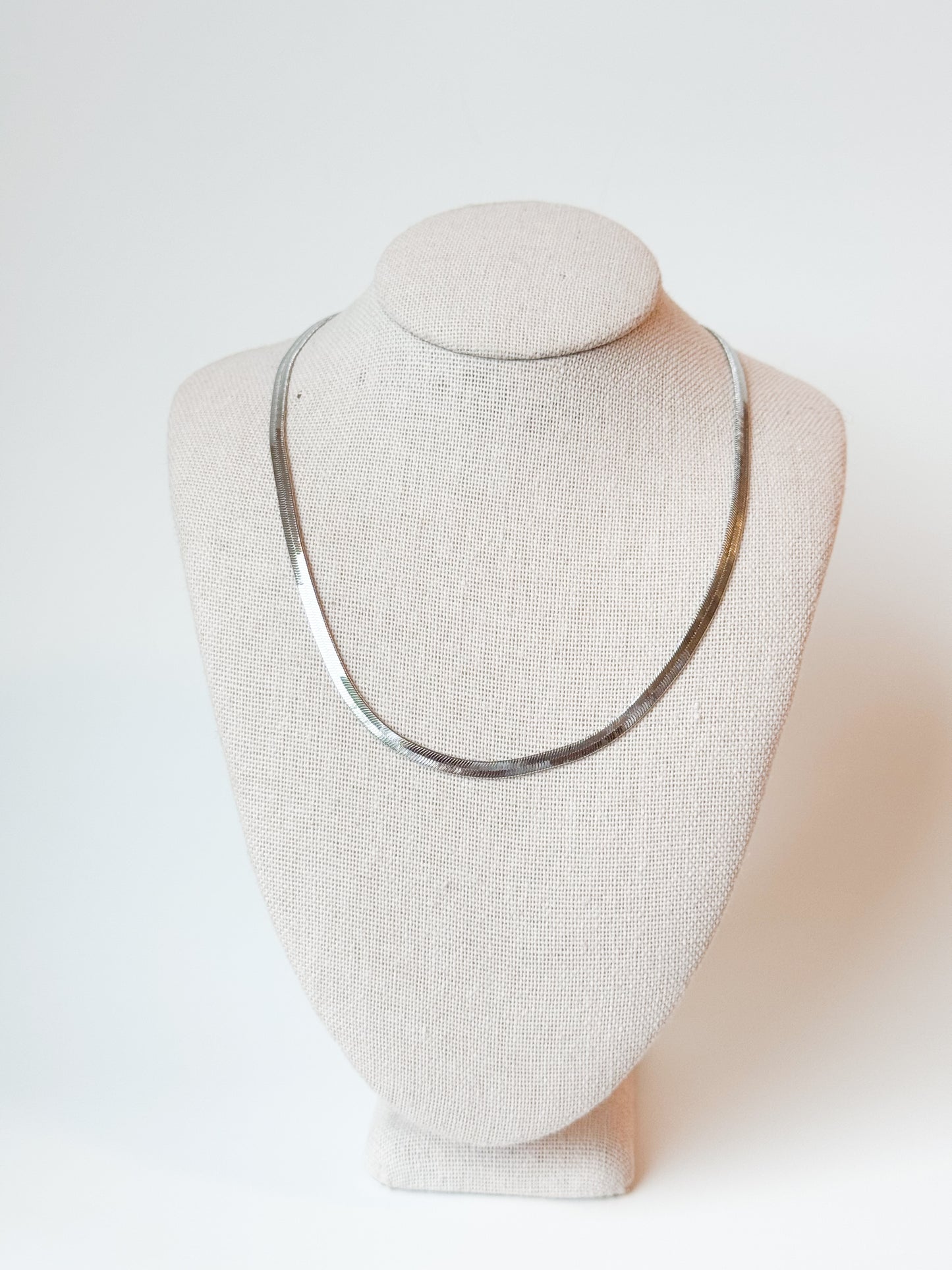 Silver Heringbone Snake Chain