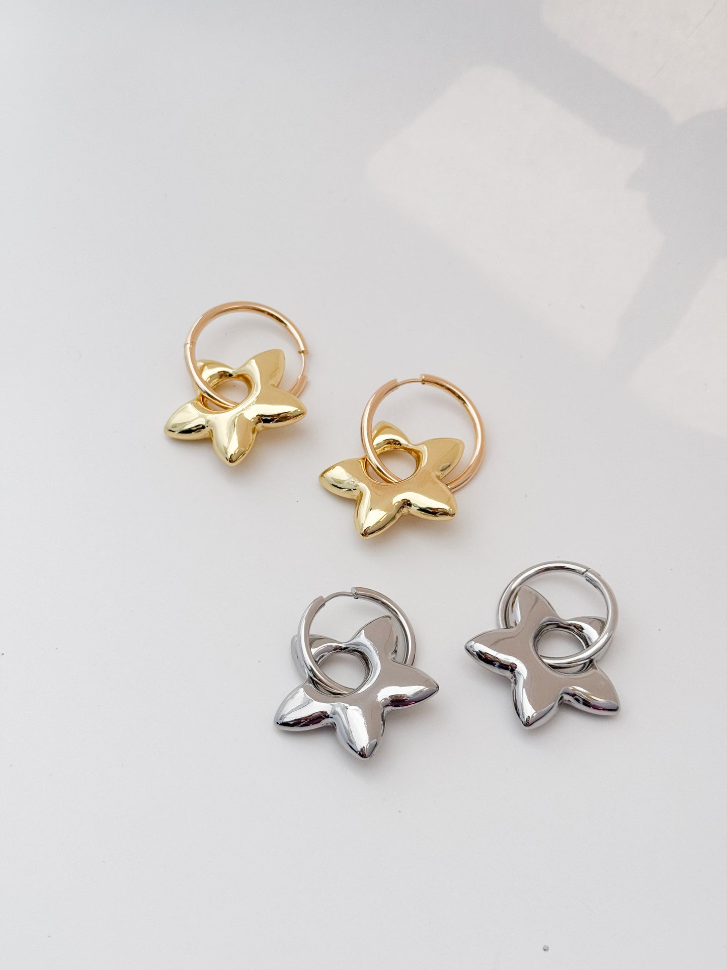 Chunky Star Hoops