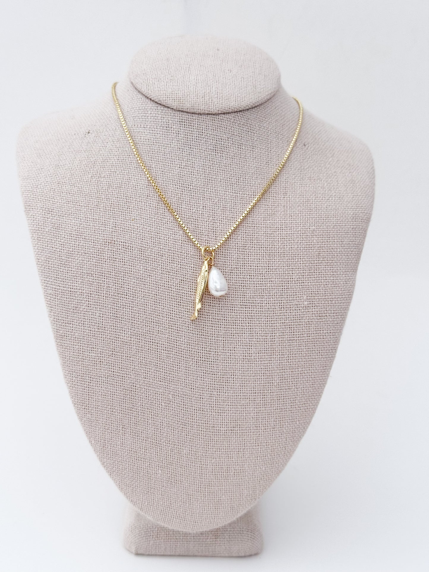 Fish + Pearl Necklace