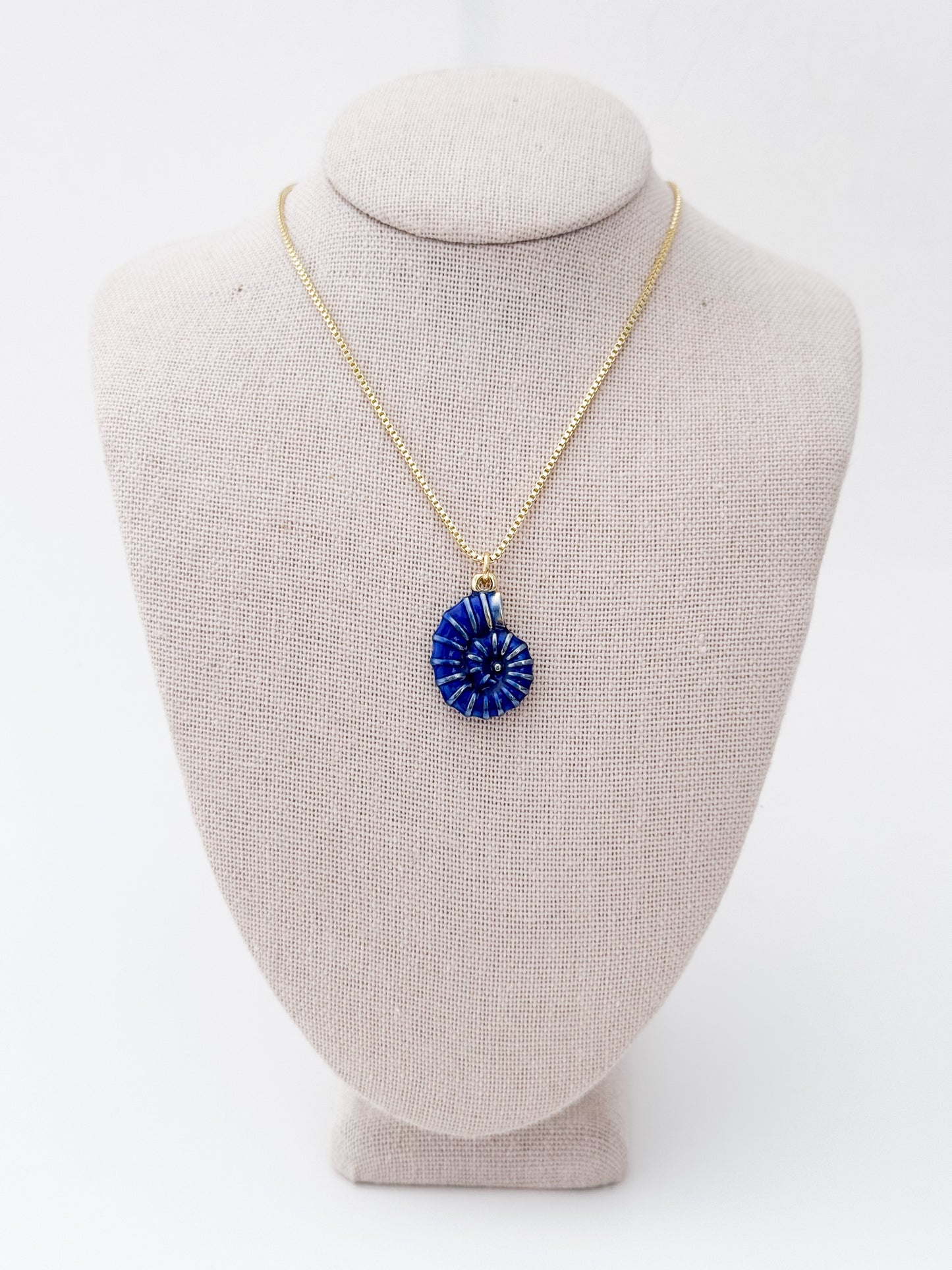 Cobalt Blue Conch Necklace