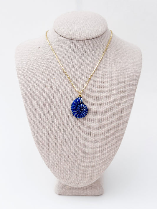 Cobalt Blue Conch Necklace