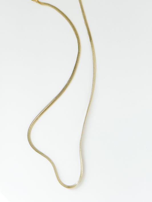 Gold Filled Heringbone Snake Chain