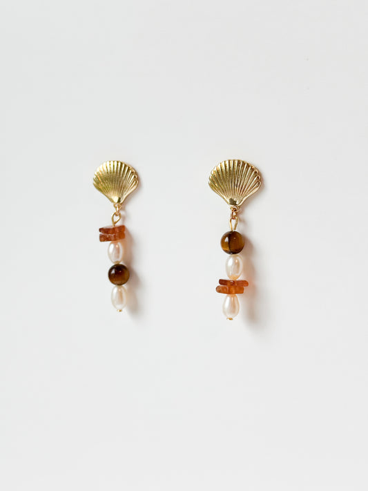 Tigers Eye Shell Dangle