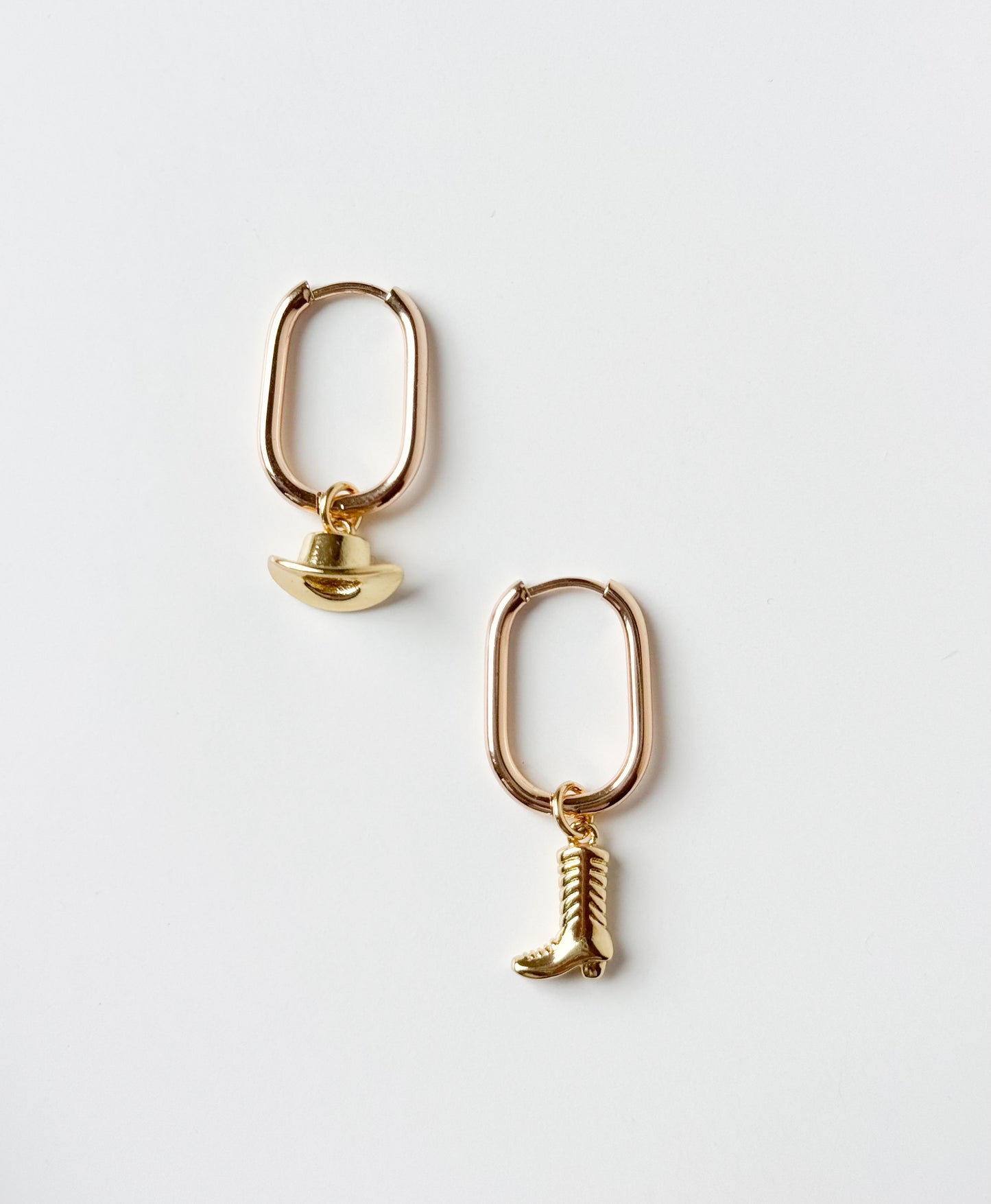 Cowgirl Boot & Hat Hoops