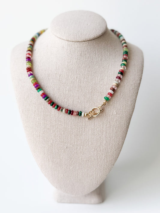 Yesi Beaded Choker - Natural Stone Beads